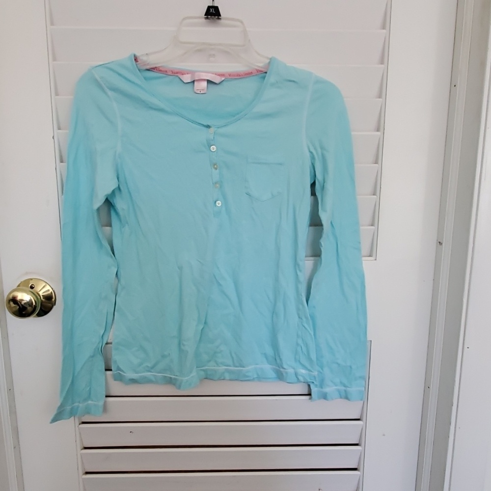 Victoria Secret long sleeved top small blue